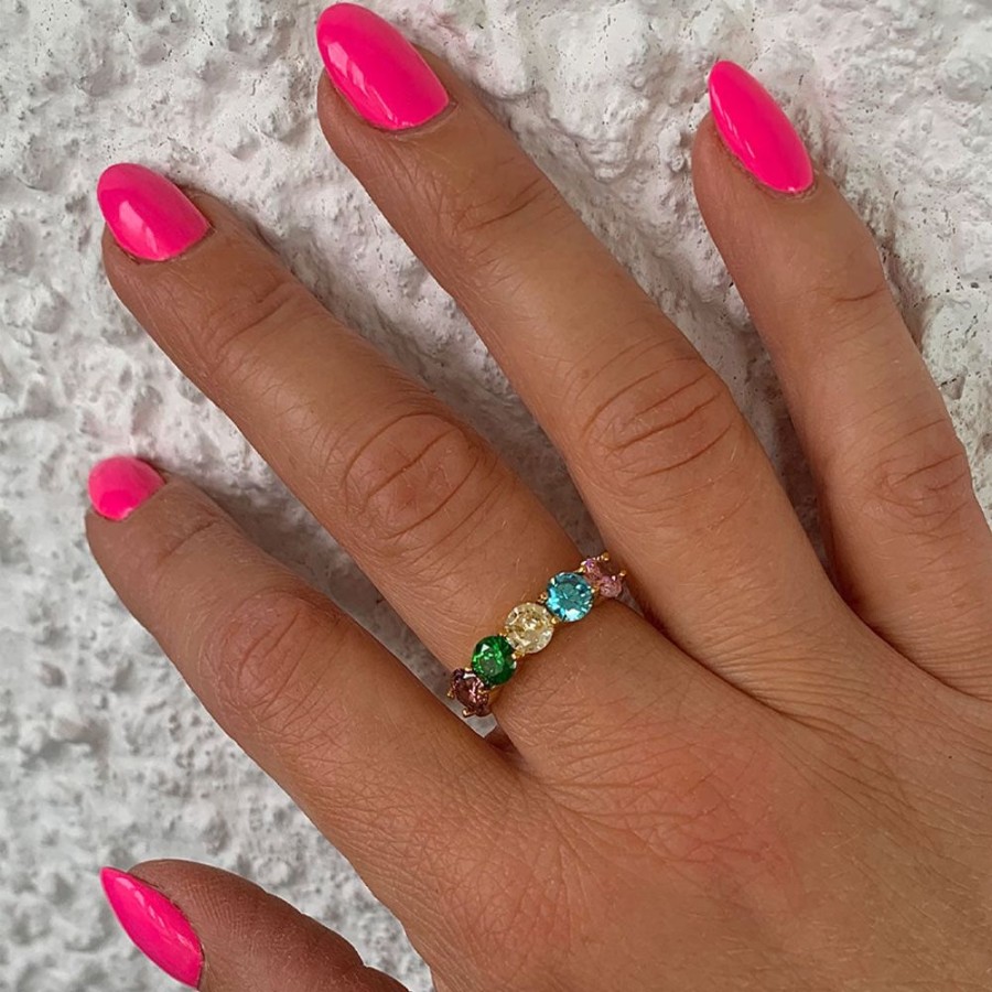 Ringar E of Sweden | Rainbow Mix Ring Guld