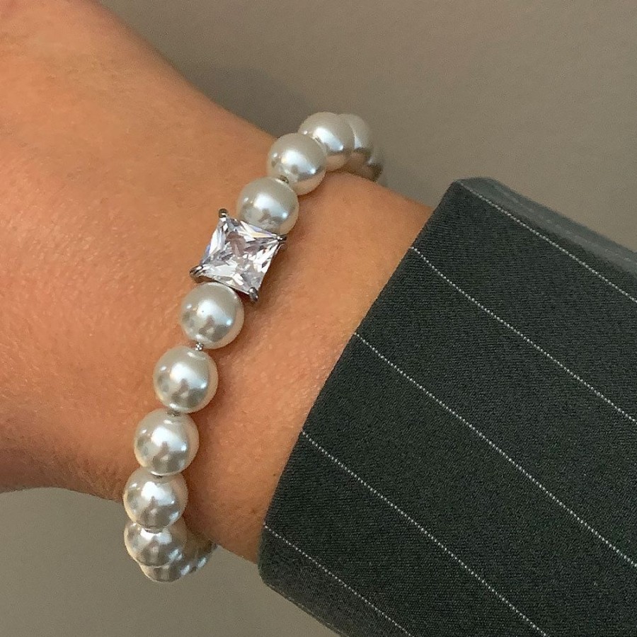 Armband E of Sweden | Pearl Crystal Armband Stal