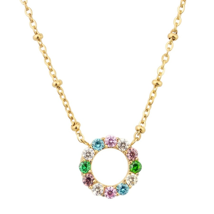 Halsband E of Sweden | Rainbow Mix Halsband Guld