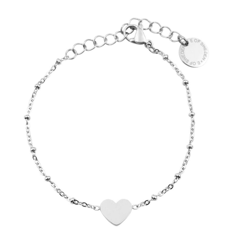 Armband E of Sweden | Heart Armband Stal