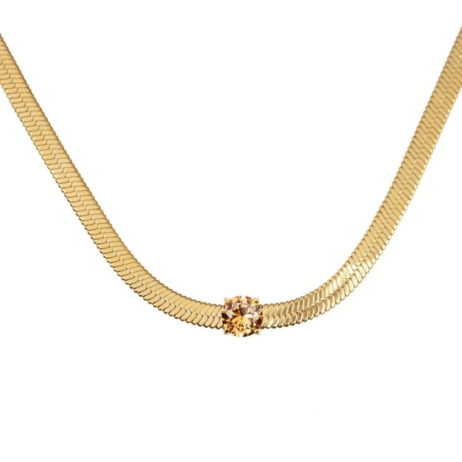 Halsband E of Sweden | Tindra Halsband Guld / Champagne