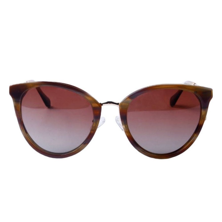 Accessoarer E of Sweden | Demi Brown Acetate Rose Cat Eye Solglasogon