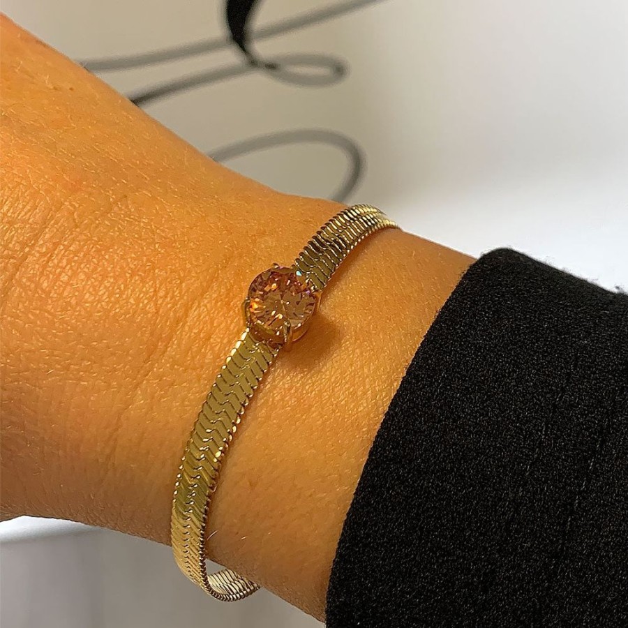 Armband E of Sweden | Tindra Armband Guld / Champagne