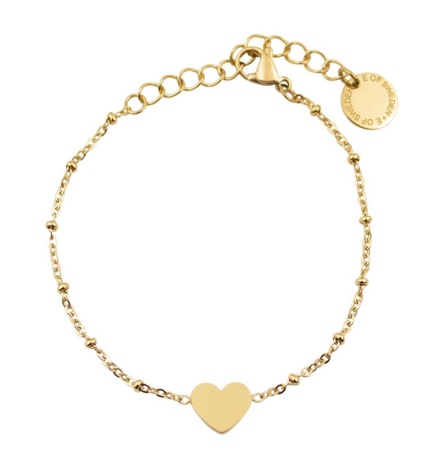 Armband E of Sweden | Heart Armband Guld